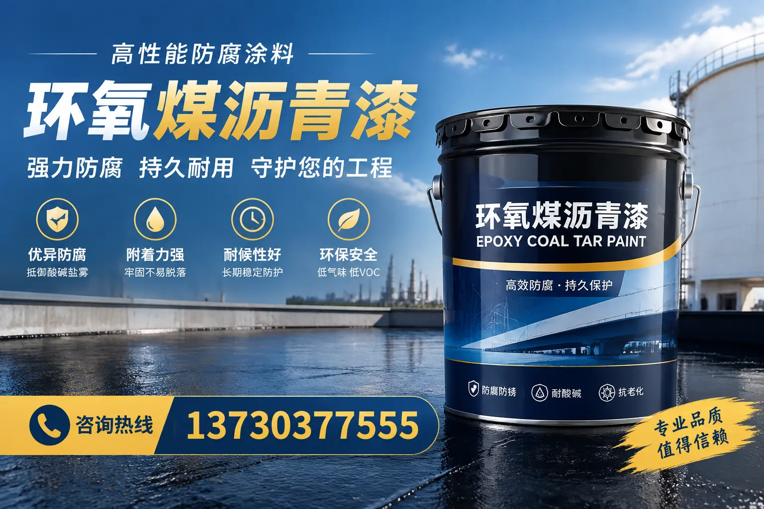 环氧煤沥青漆的耐久性分析,适合新河的使用场景